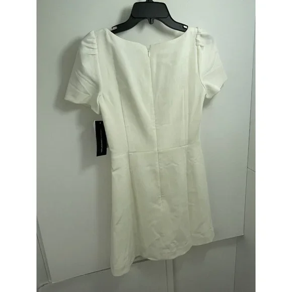 Women's French Connection Awiti Whisper Ruth Sheath Dress White Size 2 - Picture 5 of 11